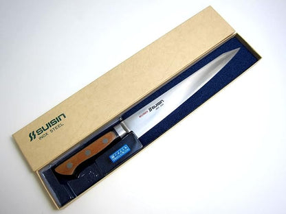 Houcho.com Suisin Inox Western-Style Knife Series, Genuine Sakai-Manufactured, Inox Steel 10.6" (270mm) Sujihiki Knife