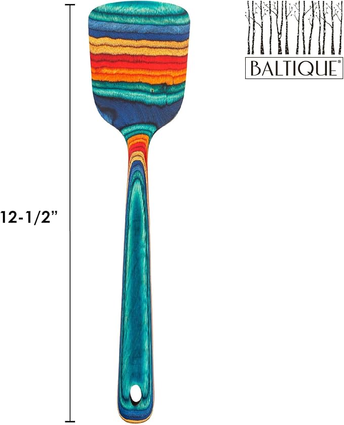 Totally Bamboo Baltique Montego Bay Collection 12-1/2" Wooden Spatula, Ready for Nonstick