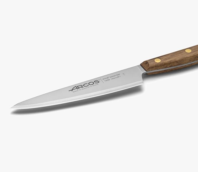 Arcos Kitchen Knife 6 Inch Stainless Steel. Professional Kitchen Knife for Cooking. Ovengkol Wood Handle 100% natural FSC and 160 mm Blade. Series Nordika
