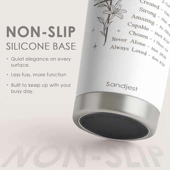 SANDJEST Christian Tumbler 20oz, Stainless Steel Travel Cup with Lid, You are Insulated Coffee Mug, Christian Gifts for Women Girls Friends Sisters on Birthday Christmas