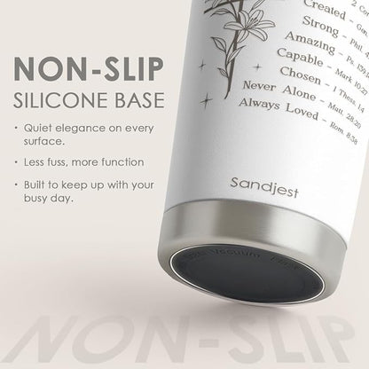 SANDJEST Christian Tumbler 20oz, Stainless Steel Travel Cup with Lid, You are Insulated Coffee Mug, Christian Gifts for Women Girls Friends Sisters on Birthday Christmas