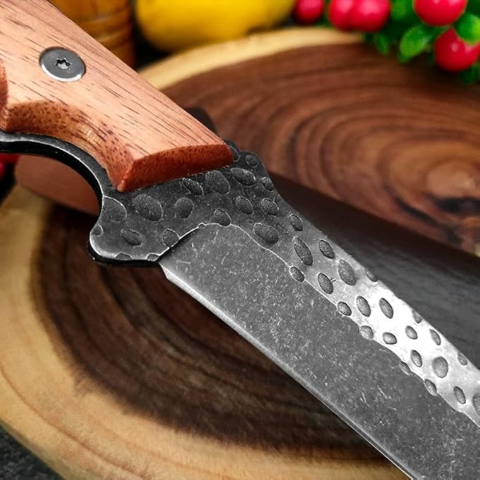 Chef Knife for Meat Cutting,9.2" Stainless Steel Bone Cutting,Sharp and Flexible,Suitable for Processing of Meat,Poultry and Chicken,Meat Cleaver for Kitchen,Camping,Outdoor,BBQ