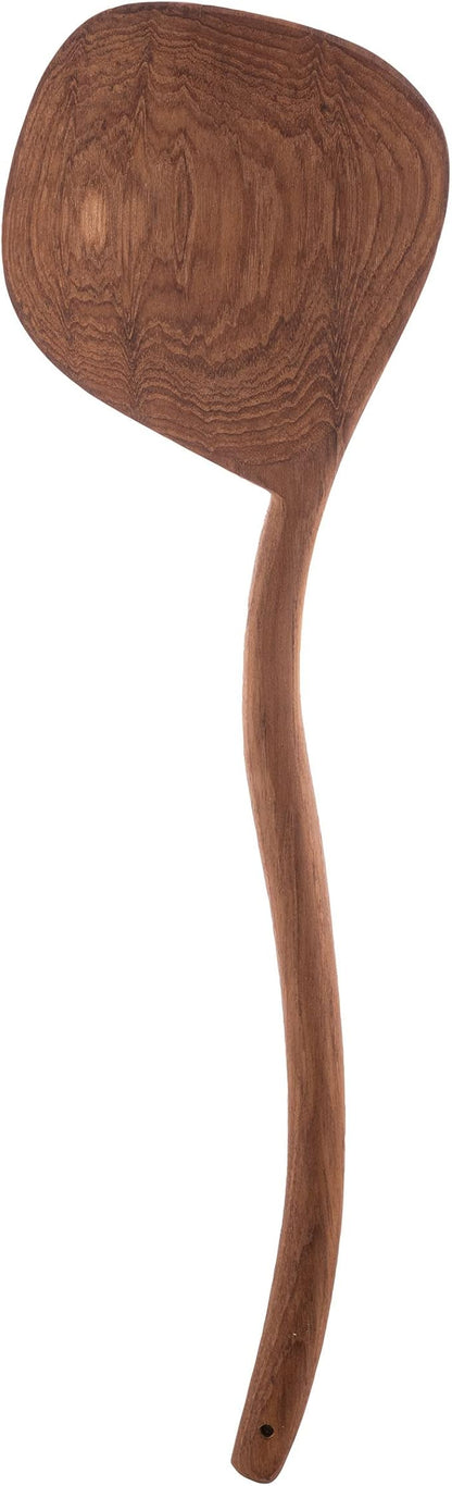 Karma Stirring and Mixing Spoons Set - Small Wooden Spoons - Curved Handle - Teak Wood - QTY 1