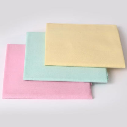 3 Pieces 18 x 21 Inches Cotton Fabric Precut Quilting Fabric Bundles Solid Colors Layer Cakes Quilt Material for DIY Craft Sewing Embroidery (YellowPinkGreen)