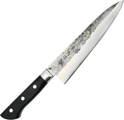 TONMA Japanese Gyuto MADE IN JAPAN 8.2" Authentic Traditional Hand Forged Chef's Knife, Razor-Sharp Durable Japanese Kitchen Knife for Gift Giving, Unique Hammer Marks, One-Piece Forging, Full Tang