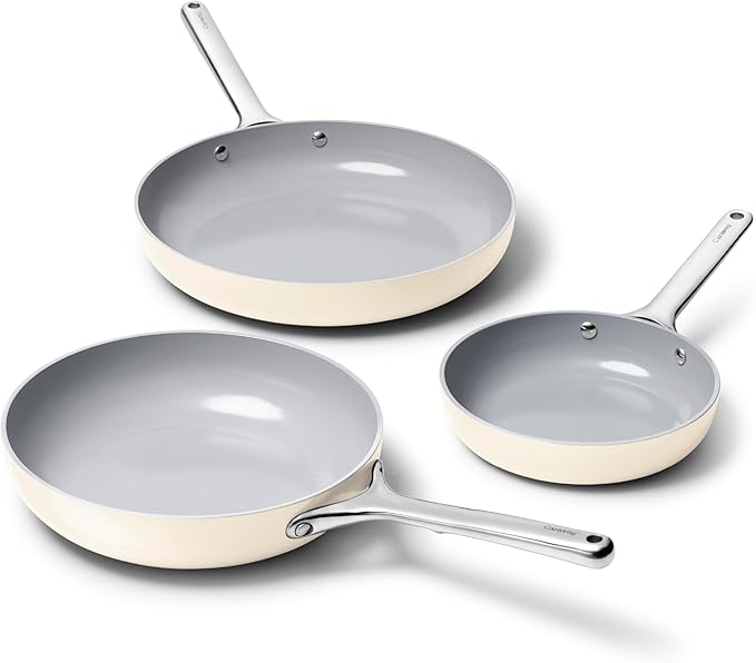 Caraway 8in + 10in Fry + 12in Fry Set Cream