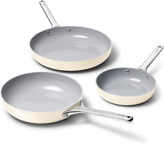 Caraway 8in + 10in Fry + 12in Fry Set Cream