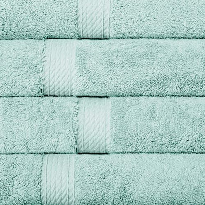 SUPERIOR Egyptian Cotton Plush & Absorbent, Hand Towel Set of 4, Sea Foam