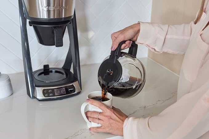 BUNN HB Heat N Brew Programmable Coffee Maker, 10 cup, Stainless Steel, 46500.0003