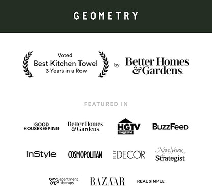 GEOMETRY Dishcloth – Evergreen Collection – Quick-Dry, Ultra-Absorbent, Reusable Microfiber Kitchen Towels for Drying & Cleaning - Willow Stone - 6 Pieces