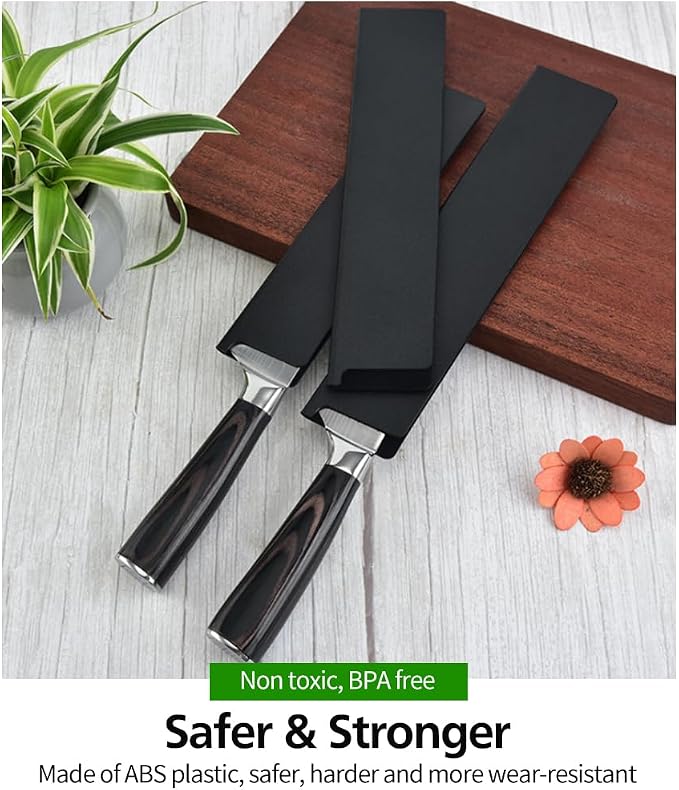 20pcs Universal Knife Edge Guards Set, Non-BPA Knife Sheath, Waterproof Abrasion Resistant Felt Lined Knife Cover Sleeves Knife Protectors, Gentle on Your Blades