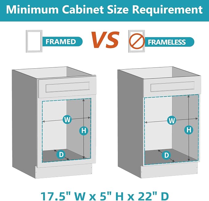 Pull Out Cabinet Drawer 16½” W x 21” D, Soft Close Pull Out Cabinet Organizer, Pull Out Shelves Requires at Least 17½” Cabinet Opening, Bottom Assembly