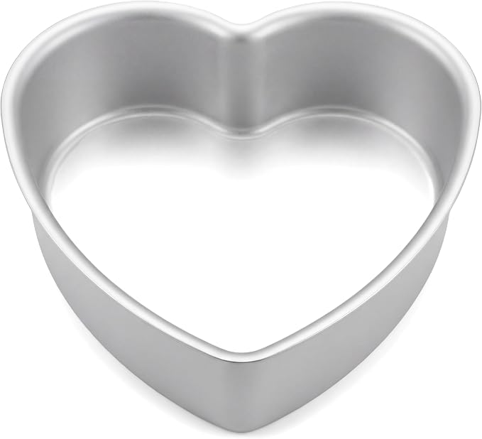 Heart Shaped Cake Pans, 9 × 3 Inch, Set of 2 | Aluminum, For Wedding, Party, Family Occasions, For Chocolate, Bread