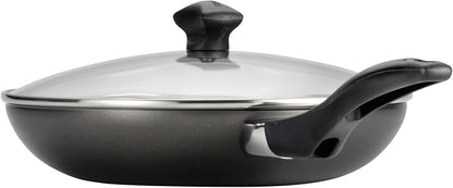 Farberware Dishwasher Safe Aluminum Nonstick Cookware Pots and Pans Set, 15-Piece, Pewter