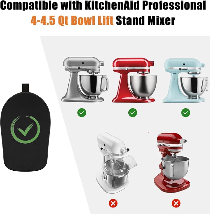 Mixer Sliding Mat Compatible with Kitchenaid 4.5-5 Quart Tilt-Head Stand Mixer, Slider Mat Compatible with 4.5 & 5 Quart Kitchenaid Mixer Accessories