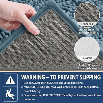 Arotive Bathroom Rugs Mat 24x16, Soft Absorbent Chenille Shaggy Bath Mat