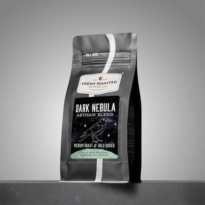 Fresh Roasted Coffee, Dark Nebula Whole Bean Coffee, Medium Roast, Kosher, 12 oz