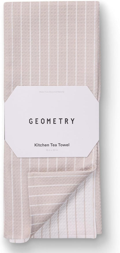 GEOMETRY Kitchen Tea Towels - Quick Dry Microfiber Dish Towels for Kitchen - Revelle 18" x 30" - 1 Pack