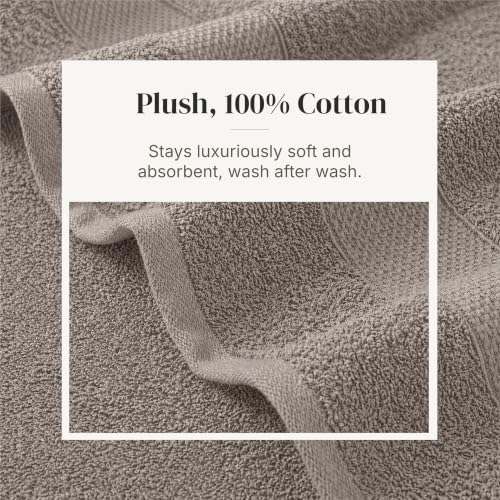 Modern Threads 6 Piece Bath Towel Set – Bathroom Towel Set with 2 Bath Towels, 2 Hand Towels & 2 Washcloths – 100% Cotton, Soft & Absorbent – Waffle (Charcoal)