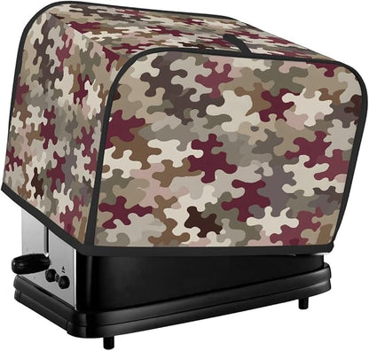 4 Slice Camouflage Abstract Art Toaster Cover Waterproof Dust Fingerprint Bread Machine Cover Washable Kitchen Appliance Protector For Home Kitchen Bakeware Table Decor Women Gifts