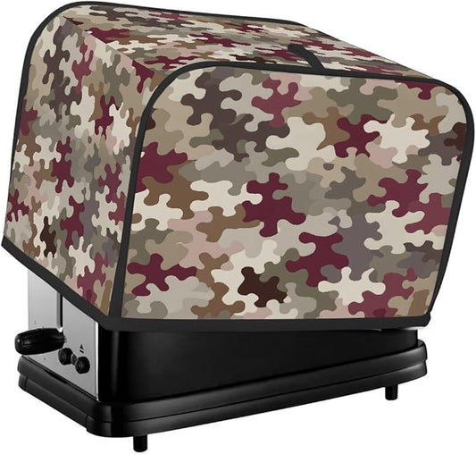 4 Slice Camouflage Abstract Art Toaster Cover Waterproof Dust Fingerprint Bread Machine Cover Washable Kitchen Appliance Protector For Home Kitchen Bakeware Table Decor Women Gifts