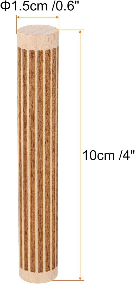 HARFINGTON Wood Clay Roller 4" Straight Lines Pattern Rolling Pins Wood Rollers Pottery Tools Wood Grain Texture Rollers for Clay Baking Dough Playdough DIY