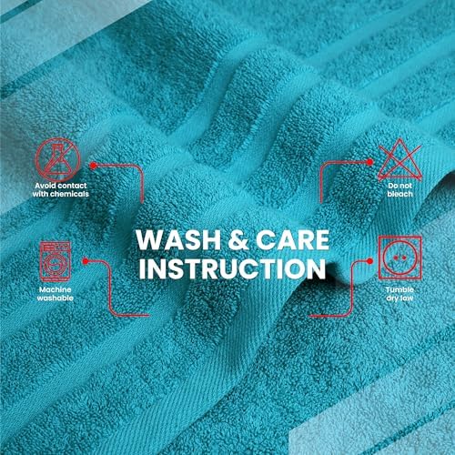 Infinitee Xclusives 100% Ring-Spun Cotton Bath Towels for Bathroom - Pack 2