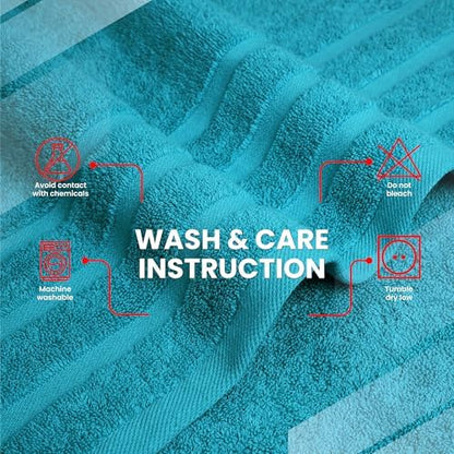 Infinitee Xclusives 100% Ring-Spun Cotton Bath Towels for Bathroom - Pack 2