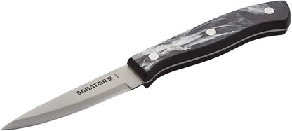 Sabatier Triple Riveted Paring Knife, 3.5-Inch, High-Carbon Stainless Steel, Razor-Sharp Kitchen Knife to Cut Fruit, Vegetables and more, Black