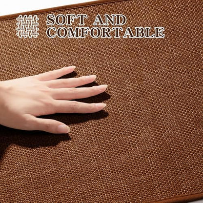 chakme Bathroom Rugs Mat 59x24, Ultra Thin Non Slip Bath Mat Large Quick Dry Absorbent Bath Mat for Bathroom Floor, (Rust, 59"x24")