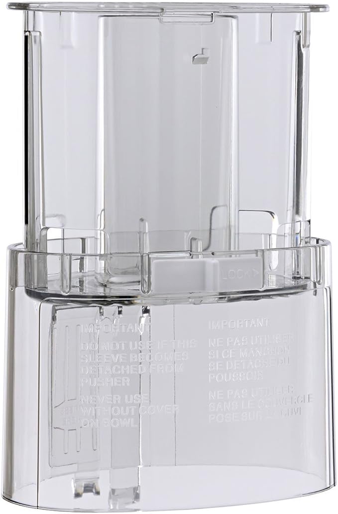 Cuisinart DLC-018BGTXT1 Replacement Large Pusher & Sleeve Assembly for Food Processors – Fits DFP-11, DLC-8S, DLC-8SY, DFP-14