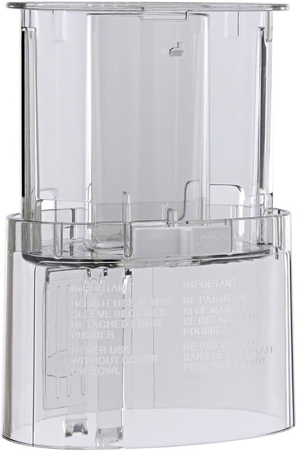 Cuisinart DLC-018BGTXT1 Replacement Large Pusher & Sleeve Assembly for Food Processors – Fits DFP-11, DLC-8S, DLC-8SY, DFP-14
