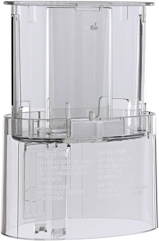 Cuisinart DLC-018BGTXT1 Replacement Large Pusher & Sleeve Assembly for Food Processors – Fits DFP-11, DLC-8S, DLC-8SY, DFP-14