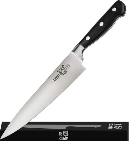 KUMA Multi Purpose Chefs Knife - Pro Bolster Edition - 8 Inch Blade for Carving, Slicing & Chopping - Great Ergonomic Handle - Professional Kitchen Knives