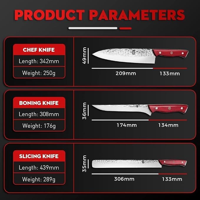 Dream Reach Brisket Knife, 12" Carving & Slicing Knife for Meat Cutting Ultra Sharp Full Tang Meat Knives with Ergonomic Handle Gift Box, Christmas Gifts for Men Women