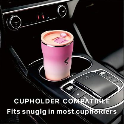 30 oz Stainless Steel Insulated Tumbler with Straw and Lid, Double Wall Vacuum Travel Cup, Spill Resistant, Fits Most Cup Holders, for Water, Iced Coffee and Hot Drinks,Blush Pink Ombre