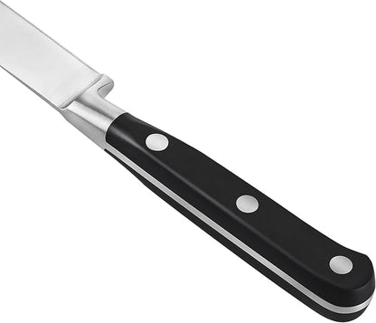 Cooks Standard Classic Cutlery Steak Knives Set, High Carbon Stainless Steel, Ergonomic Handle, 6-Piece, Black