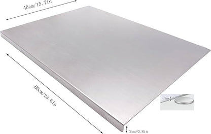 BILLAMB Stainless Steel Cutting Boards for The Kitchen, Suitable for Meat, Fruits, Vegetables, Bread, and Baking Large-sized Cutting Boards (60 x 40cm/23.6 x 15.7 in)