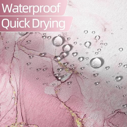 Pink Extra Long Waterproof Shower Curtain 72x96 inches