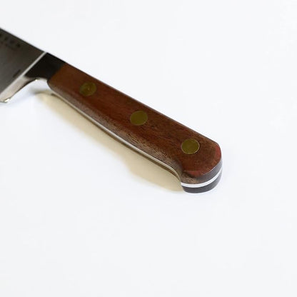 Lamson Premier Forged 4" Chef's Knife, Hi-Carbon Stainless Steel Blade, Triple Riveted for Balance, Ideal for Dicing, Slicing & Chopping, Kitchen Knives - Walnut Handle