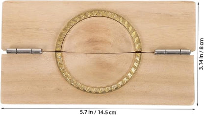 PRETYZOOM Dumpling Artifact Wooden Dumpling Press Mold 5.7In Dough Presser for Homemade Making Kitchen Tool