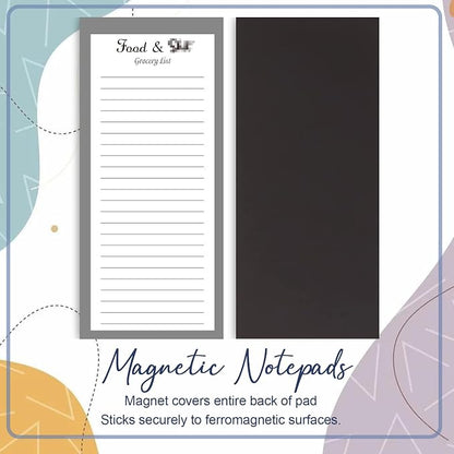 Utron 2 Pack Magnetic Notepads for Refrigerator, 100 Pages/BookGrocery List Magnet Pad for Fridge, Design Magnetic Grocery List Pad for Fridge, Grocery List Notepad, to-Do Memos, List(8 x 20.3cm)