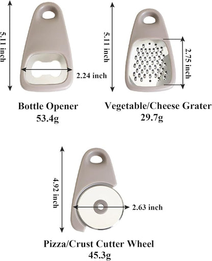 2 Pack Kitchen Gadgets Set 11 Pieces, Space Saving Cooking Tools Kitchen Accessories-Garlic Grinder, Cheese Grater, Vegetable Peeler, Pizza Cutter, Herb Stripper, Bottle Opener, Gadgets Gift Set