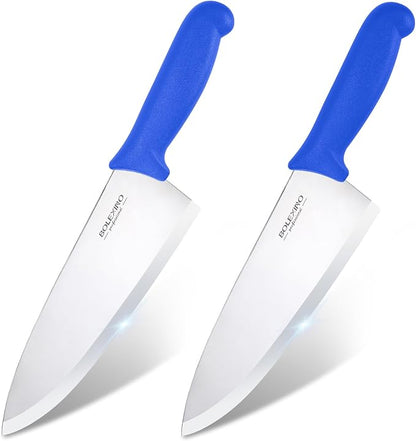 8 inch Japanese High Carbon Stainless Steel Chef Knife Set, Professional Extra Sharp Wide Cook Knife with Non-slip Ergonomic Handle, for Kitchen Home Restaurant