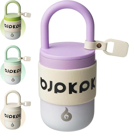 BJPKPK 10oz Insulated Tumbler With Lid And Handle Stainless Steel Travel Mug Loop Coffee Tumbler Cups,Lilac