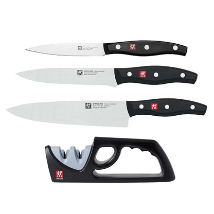 ZWILLING Twin Signature 4-Piece Razor-Sharp German Knife Set, Made in Company-Owned German Factory with Special Formula Steel perfected for almost 300 Years, Dishwasher Safe