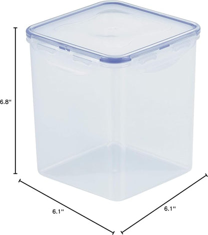 LOCK & LOCK Easy Essentials Pantry Food storage containers with lids / Pantry storage / Airtight containers, BPA free - Square - 11 cup - Great for Sugar, Clear