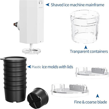 Shaved Ice Attachment for KitchenAid Stand Mixer, Snow Cone Maker for KitchenAid with 8 Ice Molds, Stainless Steel Blade Ice Shaver Attachment for Kitchen Aid Mixer