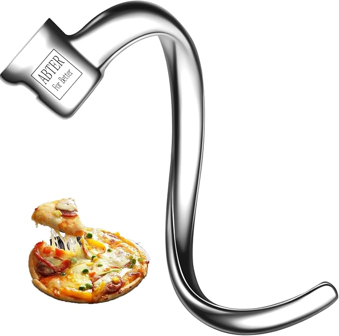 Stainless Steel Spiral Dough Hook Replacement for KitchenAid 4.5-5 Qt. Tilt-Head Stand Mixers.Accessories Compatible for Kitchen Aid K45, K45SS, KN15E1X, KSM75, KSM85PS, KSM88PSQ, KSM90 etc.