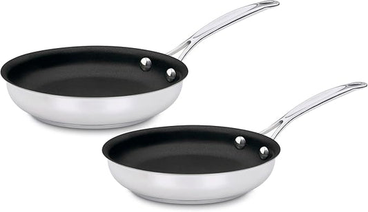 Cuisinart Chef's Classic™ Stainless Non-Stick Skillets, 9" Skillet & 11" Skillet Set